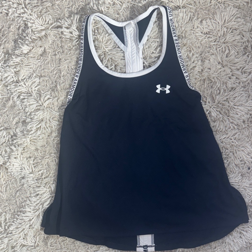 Under Armour Women's Black and White Tank Top